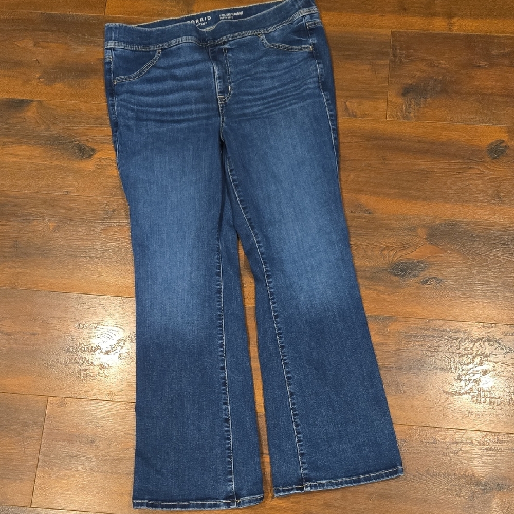 Torrid Dark Blue Flare Jeans